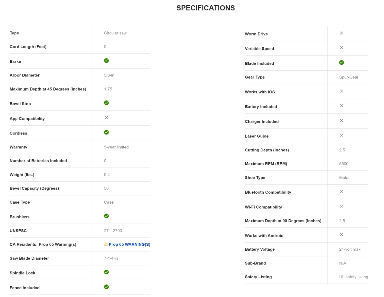 Kobalt KXCS 124B-03 24-Volt XTR 7-1/4-in Brushless Cordless Circular Saw 12 Kobalt KXCS 124B-03 24-Volt XTR 7-1/4-in Brushless Cordless Circular Saw - Image 12