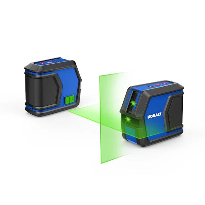 Kobalt Green Beam Self-Levelling Cross-Line Laser Level - 165-ft Range 1 Kobalt Green Beam Self-Levelling Cross-Line Laser Level - 165-ft Range