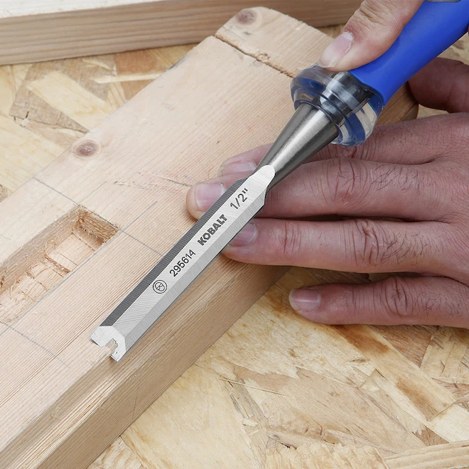 Kobalt Set Of 3 Wood Chisels Steel Sizes 1/4-in 1/2-in 1-in 2 Kobalt Set Of 3 Wood Chisels Steel Sizes 1/4-in 1/2-in 1-in - Image 2