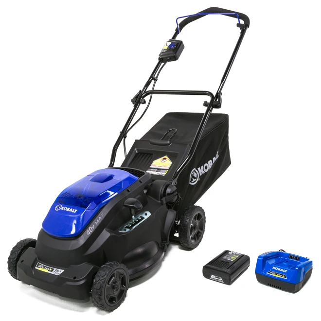 Kobalt 2-in-1 Cordless Push Lawn Mower - 40 V - 16" - Blue/Black 2 Kobalt 2-in-1 Cordless Push Lawn Mower - 40 V - 16" - Blue/Black - Image 2
