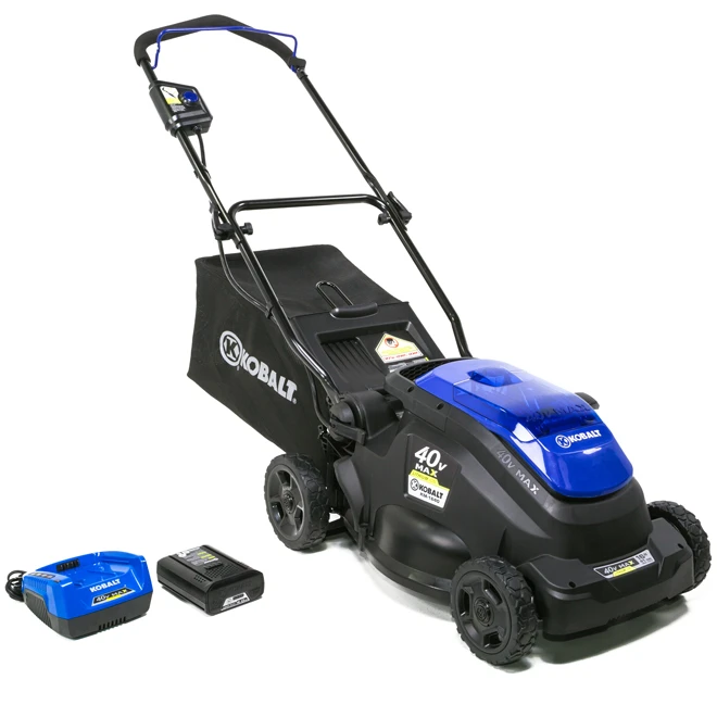 Kobalt 2-in-1 Cordless Push Lawn Mower - 40 V - 16" - Blue/Black 4 Kobalt 2-in-1 Cordless Push Lawn Mower - 40 V - 16" - Blue/Black - Image 4