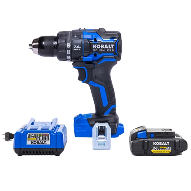 Kobalt XTR 24-V Max Cordless Drill - 1/2-in With Battery And Charger - Brushless Motor - Variable Speed 2 Kobalt XTR 24-V Max Cordless Drill - 1/2-in With Battery And Charger - Brushless Motor - Variable Speed - Image 2