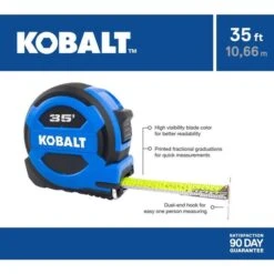 Kobalt 35-ft Blue Self-Locking Measuring Tape -Kobalt Master Tools Sales Store 32435014ea L