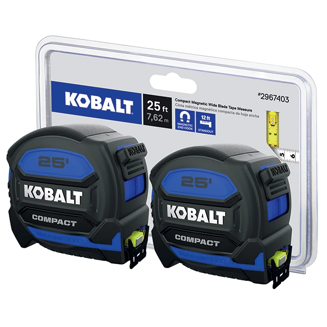 Kobalt 2-Pack 25-ft Magnetic Compact Tape Measure 1 Kobalt 2-Pack 25-ft Magnetic Compact Tape Measure