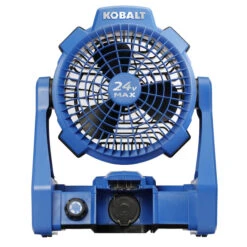 Kobalt 24-V Max Cordless Jobsite Fan - 600-CFM - Blue - Bare Tool Without Battery -Kobalt Master Tools Sales Store 45595009 L