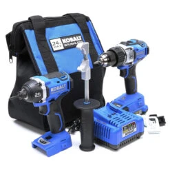 Kobalt 24-V Max Cordless Tools Combo - Drill-Driver And Impact Driver - Brushless Motor With Battery And Charger -Kobalt Master Tools Sales Store 45595020c L