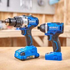 Kobalt 24-V Max Cordless Tools Combo - Drill-Driver And Impact Driver - Brushless Motor With Battery And Charger -Kobalt Master Tools Sales Store 45595020e L