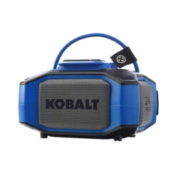 Kobalt 24 V Max Bluetooth Speaker - USB And Auxiliary Ports - Grey And Blue - Bare Tool Without Battery -Kobalt Master Tools Sales Store 45595032 L