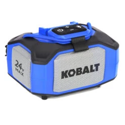 Kobalt 24 V Max Bluetooth Speaker - USB And Auxiliary Ports - Grey And Blue - Bare Tool Without Battery -Kobalt Master Tools Sales Store 45595032b L