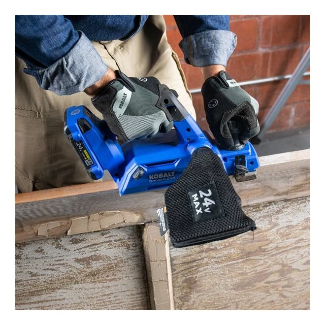 Kobalt 24-V Max Cordless Planer - Blue - Brushless Motor - Bare Tool Without Battery 1 Kobalt 24-V Max Cordless Planer - Blue - Brushless Motor - Bare Tool Without Battery