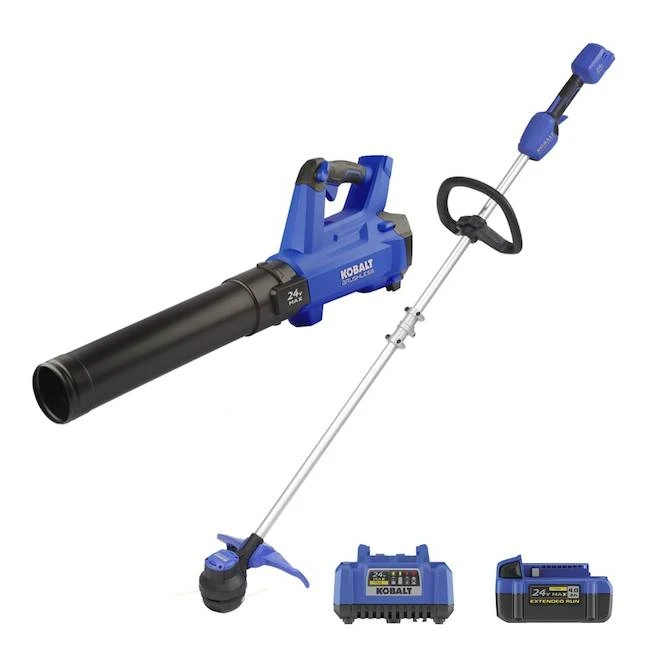 Kobalt 24-Volt Max Cordless Power Equipment Combo Kit With Leaf Blower And String Trimmer With Battery And Charger 5 Kobalt 24-Volt Max Cordless Power Equipment Combo Kit With Leaf Blower And String Trimmer With Battery And Charger - Image 5