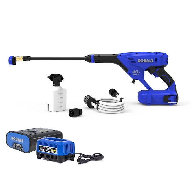 Kobalt 40-Volt Electric Handheld Pressure Washer Kit - 2-Ah - 600-PSI - Blue 2 Kobalt 40-Volt Electric Handheld Pressure Washer Kit - 2-Ah - 600-PSI - Blue - Image 2